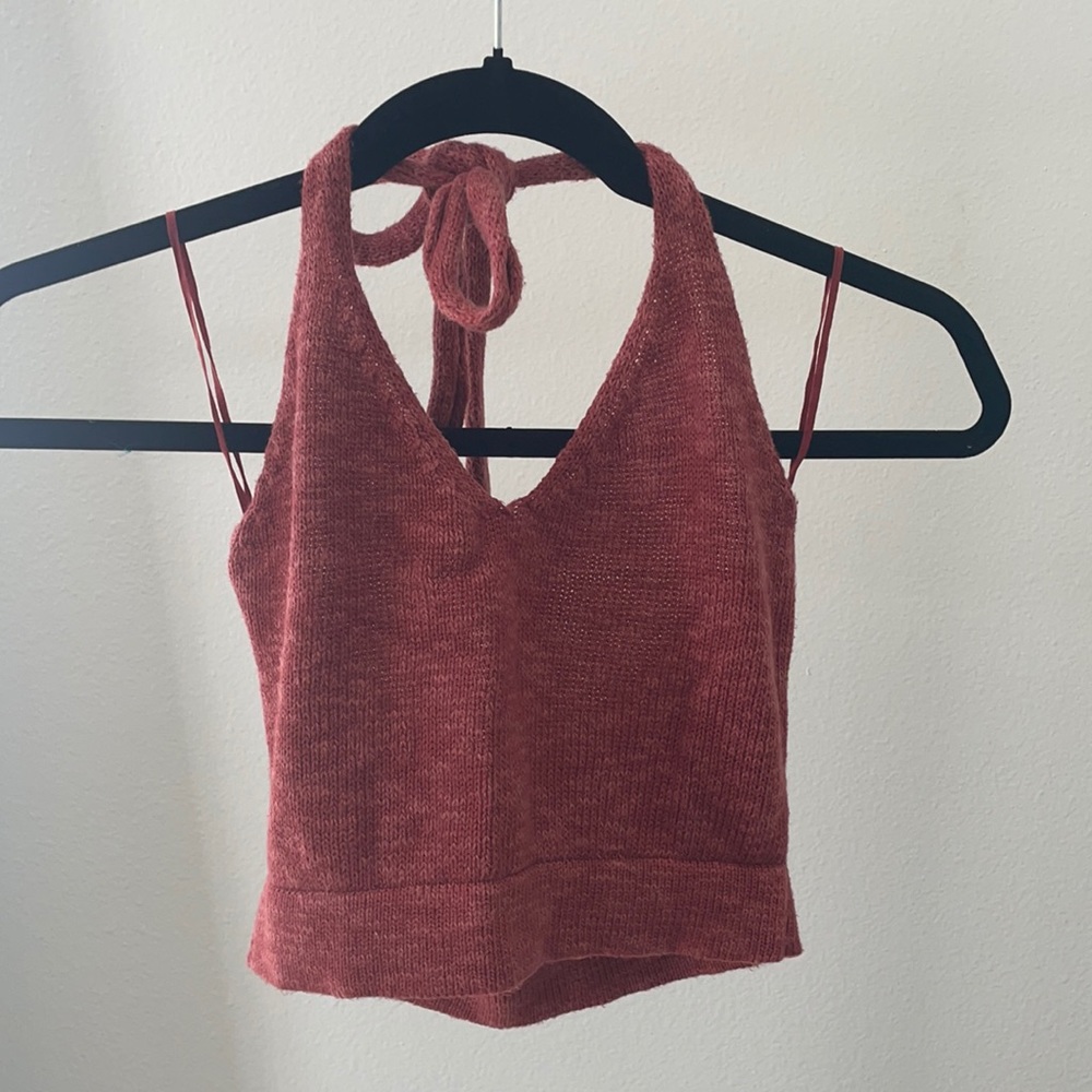 Glassons Halter Knit Crop Top